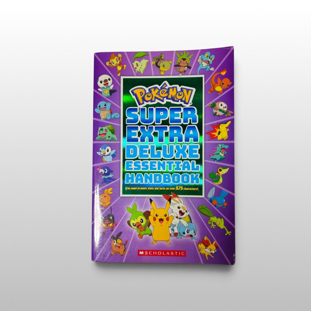 Pokemon Super Extra Deluxe Essential Handbook Kids Purple Good Scholastic Anime